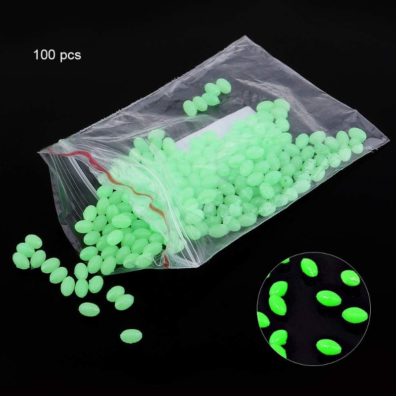 100pcs/lot Oval Night Luminous - огляд і ціна Fishing Equipment Tools