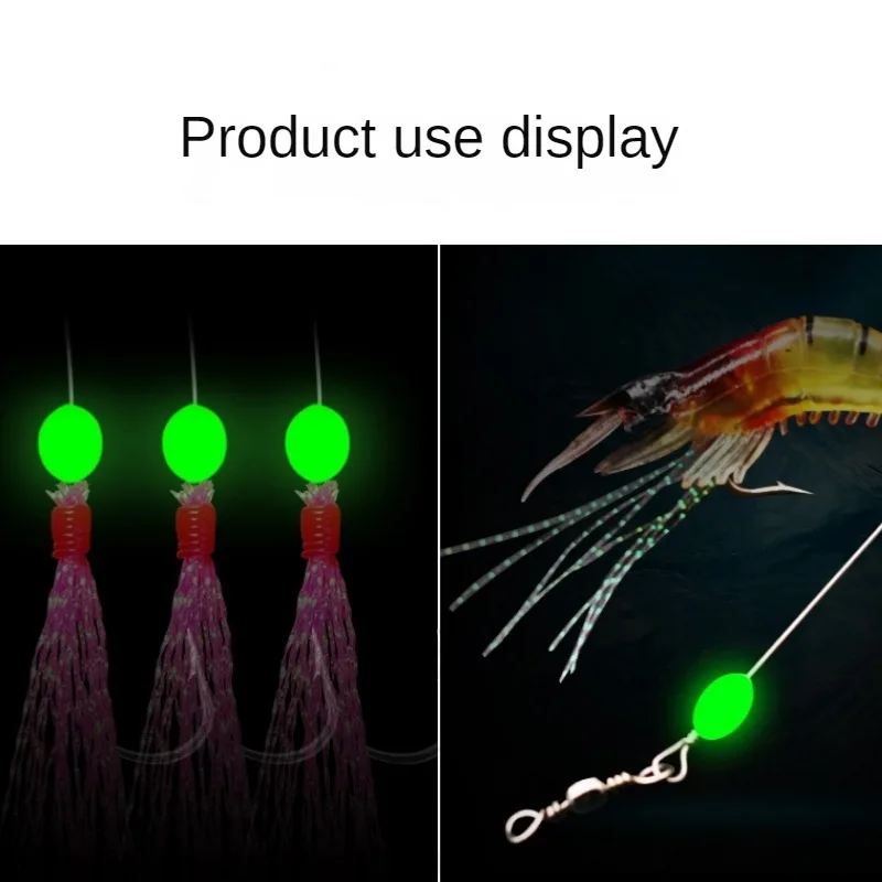 100pcs/lot Oval Night Luminous - огляд і ціна Fishing Equipment Tools