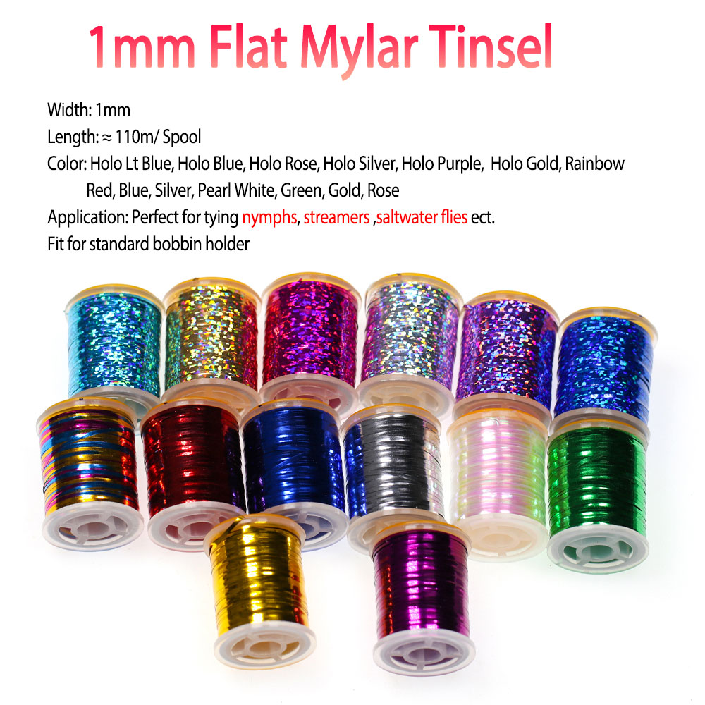 1pc/2pcs 1mm Flat Mylar Tinsel - огляд і ціна Fishing Equipment Fly