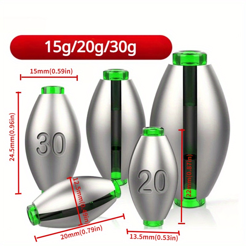 15/20/30G Olive Shape Lead Sin - огляд і ціна Fishing Equipment Tools